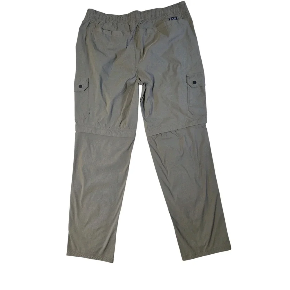 Hi-Tec Olive Green Men's/Unisex Convertible Hiking‎ Cargo Nylon Pants Pull On L
